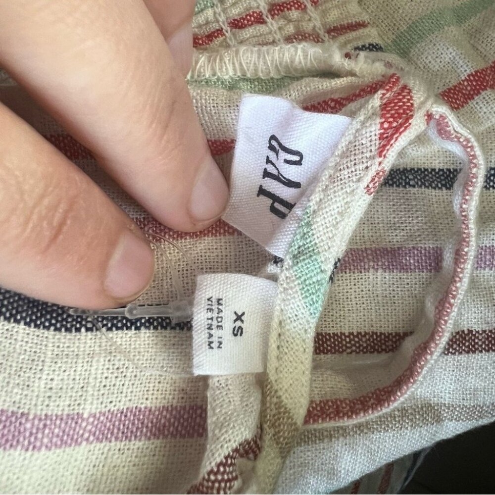 Gap White With Multi-Colored Stripes Sleeveless T… - image 2